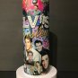 Elvis Presley King of Rock n Roll Glow in Dark Red Green Blue Orange Tumbler