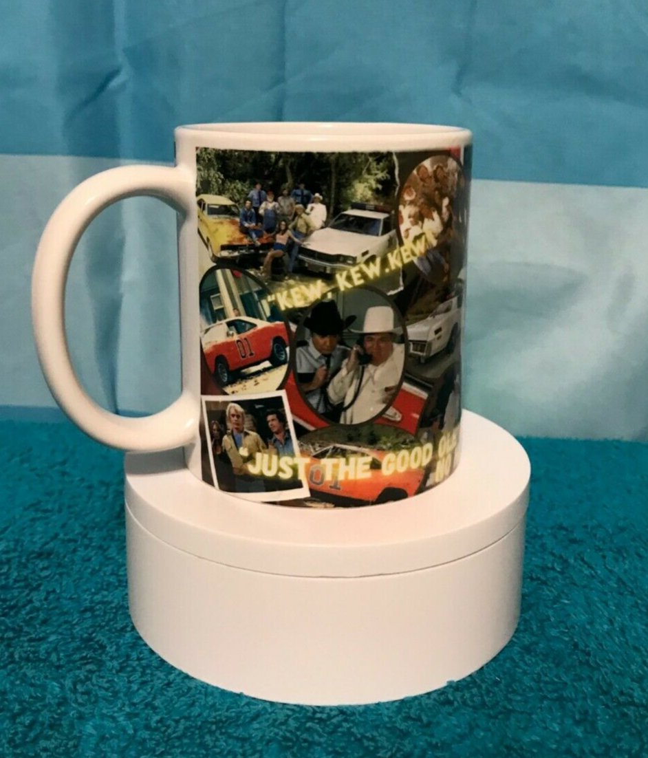 Dukes of Hazzard General Lee Show Exclusive Custom 12oz Ceramic Coffee Mug