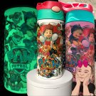 Paw Puppy Cartoon Sippy Cup Bottle thermos UV Color Change Glow in Dark tumbler