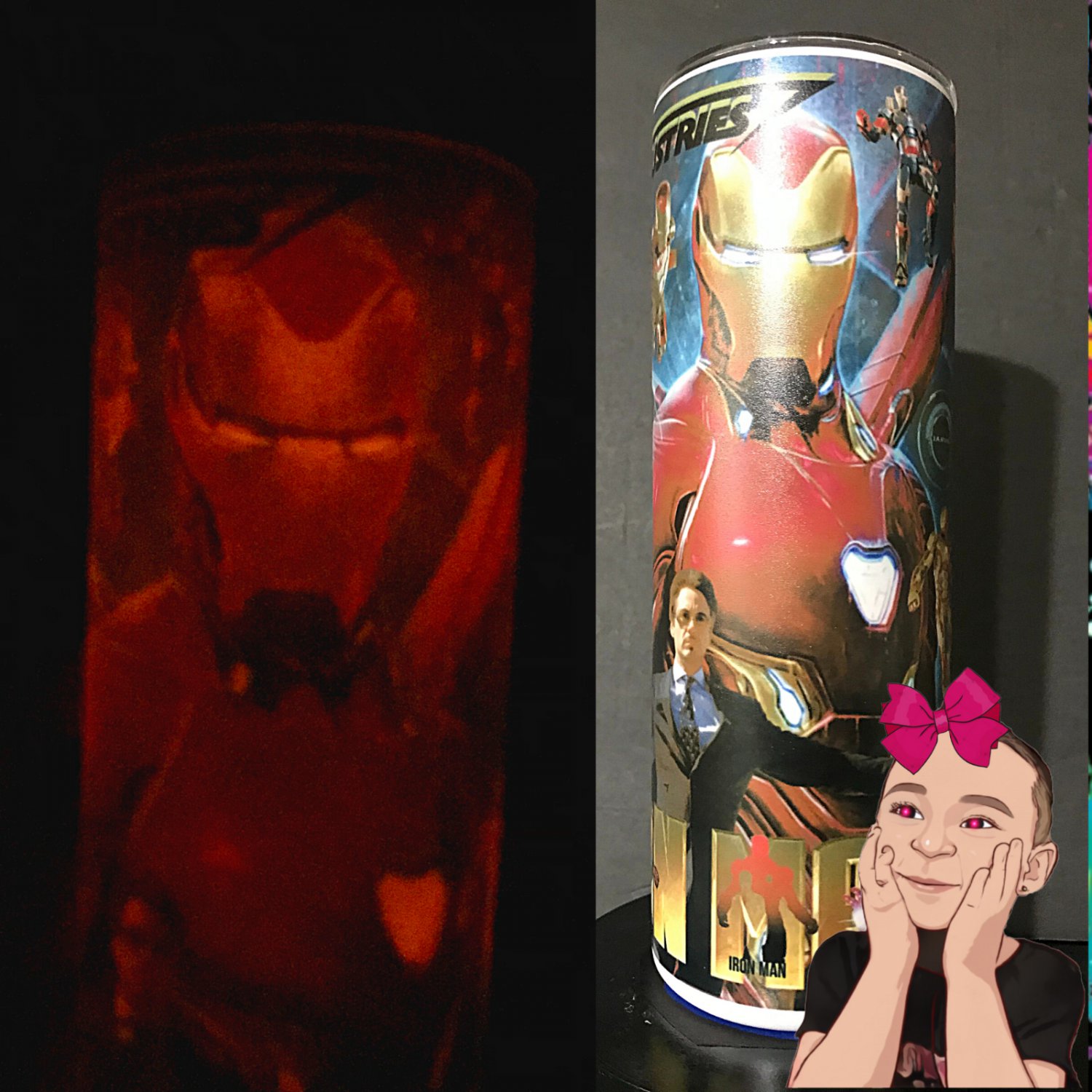 Iron Man Stark Avengers Marvel Disney Thor Exclusive Glow in the Dark Tumbler