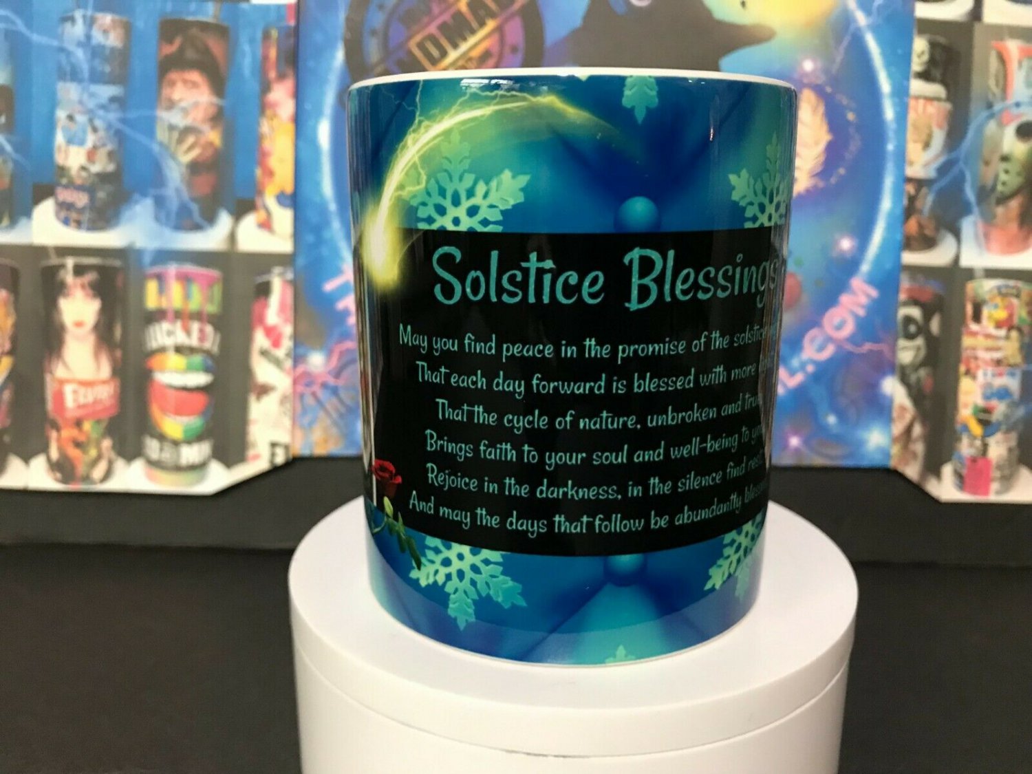 Solstice Blessing Merry Yule Witch Wicca Christmas 12oz Ceramic Coffee Mug