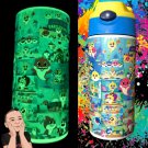 Shark Baby Sippy Cup Bottle Thermos UV Color Change Glow in Dark tumbler