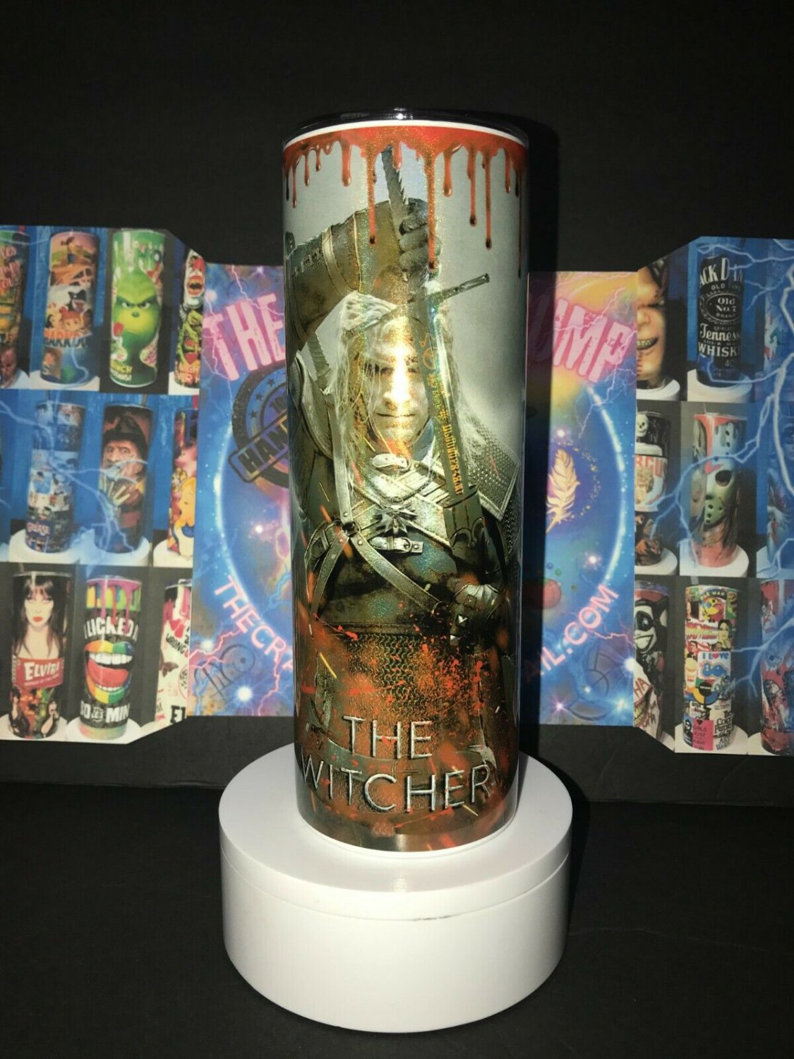 Witch Video Arcade Game Book Comic Cavill Netflix Glitter Exclusive Tumbler
