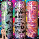 Love Family Unicorn Happiness Home Together Hearts Glitter Exclusive Tumbler