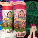 Cartoon Baby JJ Sippy Cup Bottle Thermos UV Color Change Glow in Dark tumbler