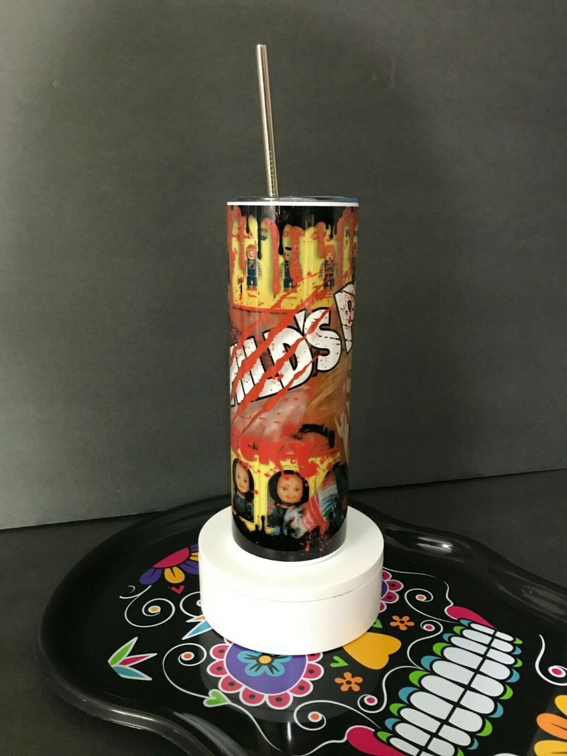 Child's Play Chucky Horror Scary Bloody Halloween Tumbler