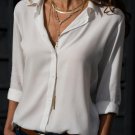 Women's Blouse Shirt Plain Shirt Collar Business Basic Elegant Tops