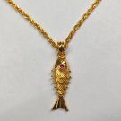 Gold Plated Fish Pendant Men and Women