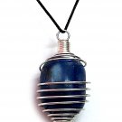 Blue Agate Tumble Shaped Crystal pendant For Men And Women