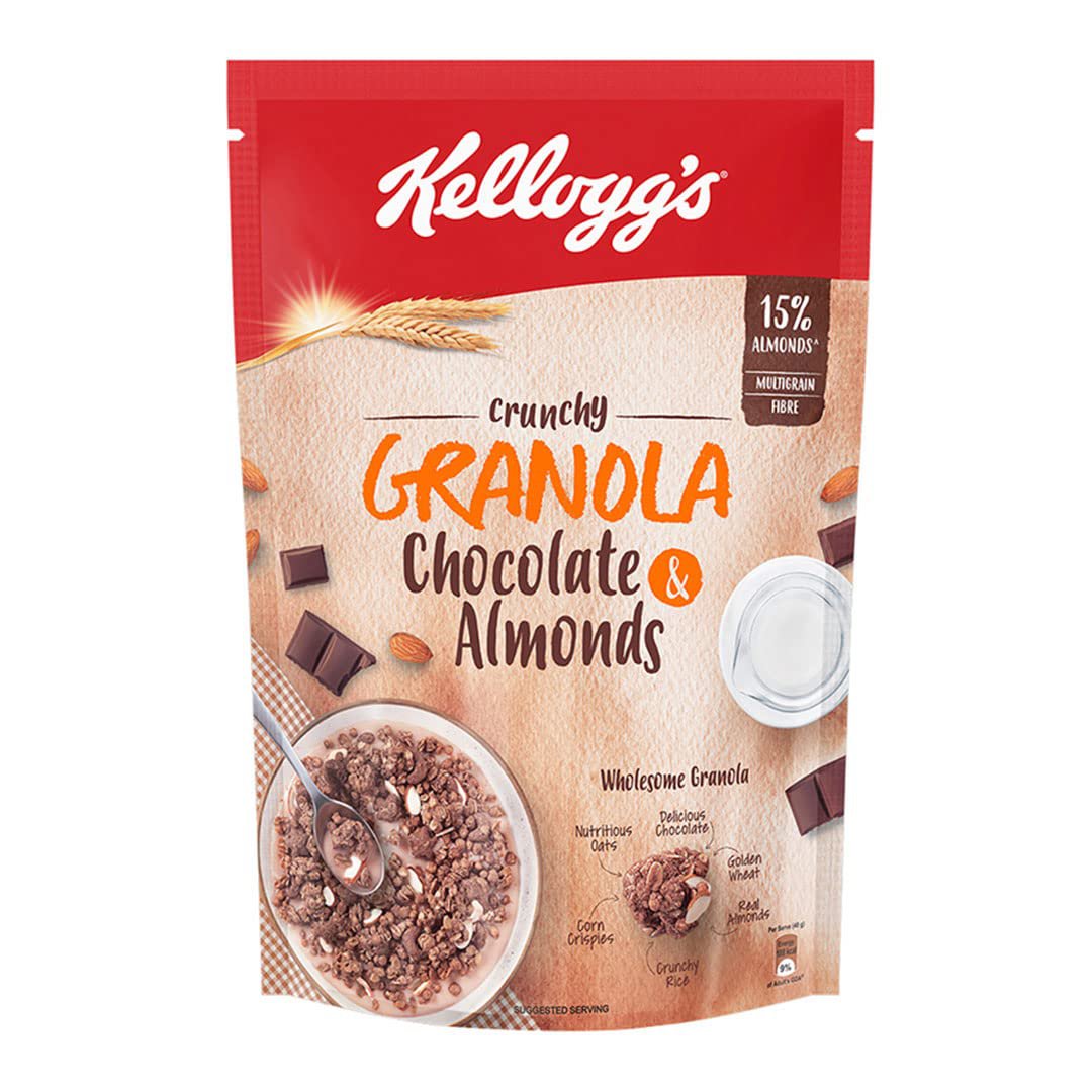 Kellogg's Crunchy Granola Chocolate & Almonds , Breakfast Cereals