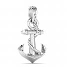 Sterling Silver (92.5% purity) Ship Anchor Pendant for Men & Women