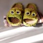 Frog slippers green open-toe animal shoes