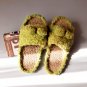 Frog slippers green open-toe animal shoes