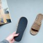 Eco home hemp slippers Women's Open-Toe sandals Non-slip flat shoes