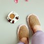 Custom slides Handmade slip ons Straw with closed toe