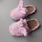 Bunny slippers adult - Straw sandals bunny closed toe