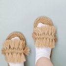 Macrame slippers hemp Boho sandal indoor