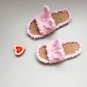 Bunny slippers adult - Straw sandals bunny open toe