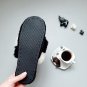 Checkered Furry slippers women Black and White Slides Christmas