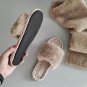Women house shoes beige slipper Faux fur Crochet slippers Christmas Gift