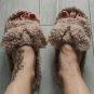 Bunny women cute slippers house non-slip sole fluffy rabbit Gray Shoes