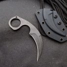Tactical Claw Neck Knife 2.2 Inch Kydex Sheath Outdoor Tool Black