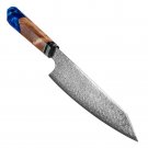 Japaese 8 Inch Kiritsuke VG10 67 Layer Damascus Chef Kitchen Knife Blue Resin