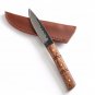 Hand Forged Hunting Knife Full Tang Rosewood Handle Hammered Blade Kitchen Parin