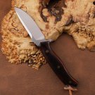 Hunting Knife Sandvik 14C28N Fixed Blade with Leather Scabbard