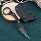 Fixed Blade Knife D2 Steel G10 Handle EDC Outdoor Camping Tool Black