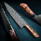 Professional Kitchen Knives 8.3″ Chef Knife Home Cooking Tool Leather Scabbard