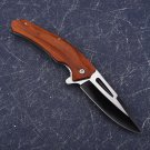 Pocket Knife Folding Blade 3.7 Inch Outdoor Camping Tool Mahogany Handle Pocket Knife Folding Blade 3.7 Inch Outdoor Camping Tool Mahogany Handle