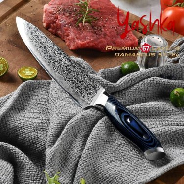 Damascus Kitchen Knives Chef Knife 8 Inch  Vegetables Meat Cleaver Ergonomic New