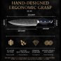 Damascus Kitchen Knives Chef Knife 8 Inch Vegetables Meat Cleaver Ergonomic New