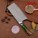 7 Inch Handmade Cleaver Knife Damascus Chef Kitchen Home Slicing Cooking Tools