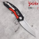 Hunting Knife Folding Forged Blade Sporting Goods Outdoor Home Tool Red Black Hunting Knife Folding Forged Blade Sporting Goods Outdoor Home Tool Red Black