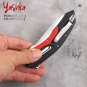 Hunting Knife Folding Forged Blade Sporting Goods Outdoor Home Tool Red Black