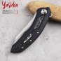 Hunting Knife Folding Forged Blade Sporting Goods Outdoor Home Tool Red Black