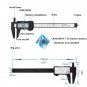 Electronic Digital Caliper Carbon Fiber LCD Screen Measuring Tool Household DIY