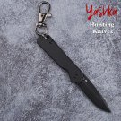 Hunting Knife Folding Blade D2 Steel Sporting Goods Camping Cooking Tools Black