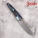 Handmade Hunting Knife Folding Blade Damascus Steel Leather Scabbard Outdoor New Handmade Hunting Knife Folding Blade Damascus Steel Leather Scabbard Outdoor New