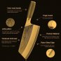 Butcher Kitchen Tool Chinese Cleaver Chef Knife Laser Pattern Stainless Steel