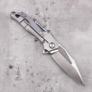 Hunting Knife M390 Folding Blade Titanium Alloy Handle Survival EDC Outdoor Tool
