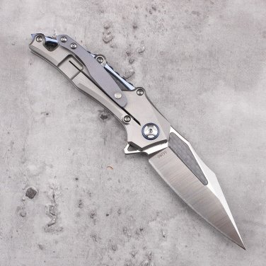 Hunting Knife M390 Folding Blade Titanium Alloy Handle Survival EDC Outdoor Tool
