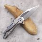 Hunting Knife M390 Folding Blade Titanium Alloy Handle Survival EDC Outdoor Tool