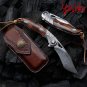 Handmade Damascus Hunting Knife VG10 Folding Blade Custom Knives Outdoor Tool