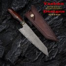 Handmade Chef Knife Japanese Kirisuke Damascus Blade Home Kitchen Design Tools