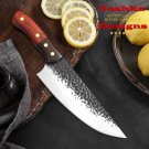 Chef Knife 7 Inch Hand Forged High Carbon Blade Butcher Kitchen Home Cooking