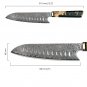 Chef Knife Japanese Santoku Stainless Blade Home Cooking Kitchen Tools Design