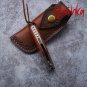 Hunting Knife Damascus Folding Blade Outdoor Camping BBQ Home Fishing Tool Biege